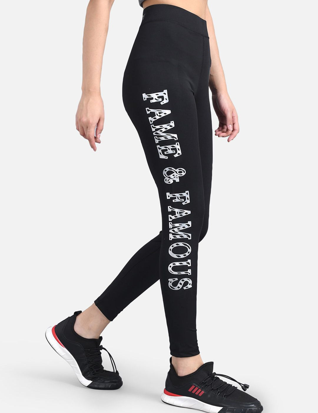 Kotty Women Black & White Printed Tights