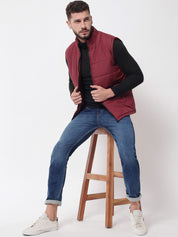 Kotty Men Maroon Outdoor Puffer Jacket