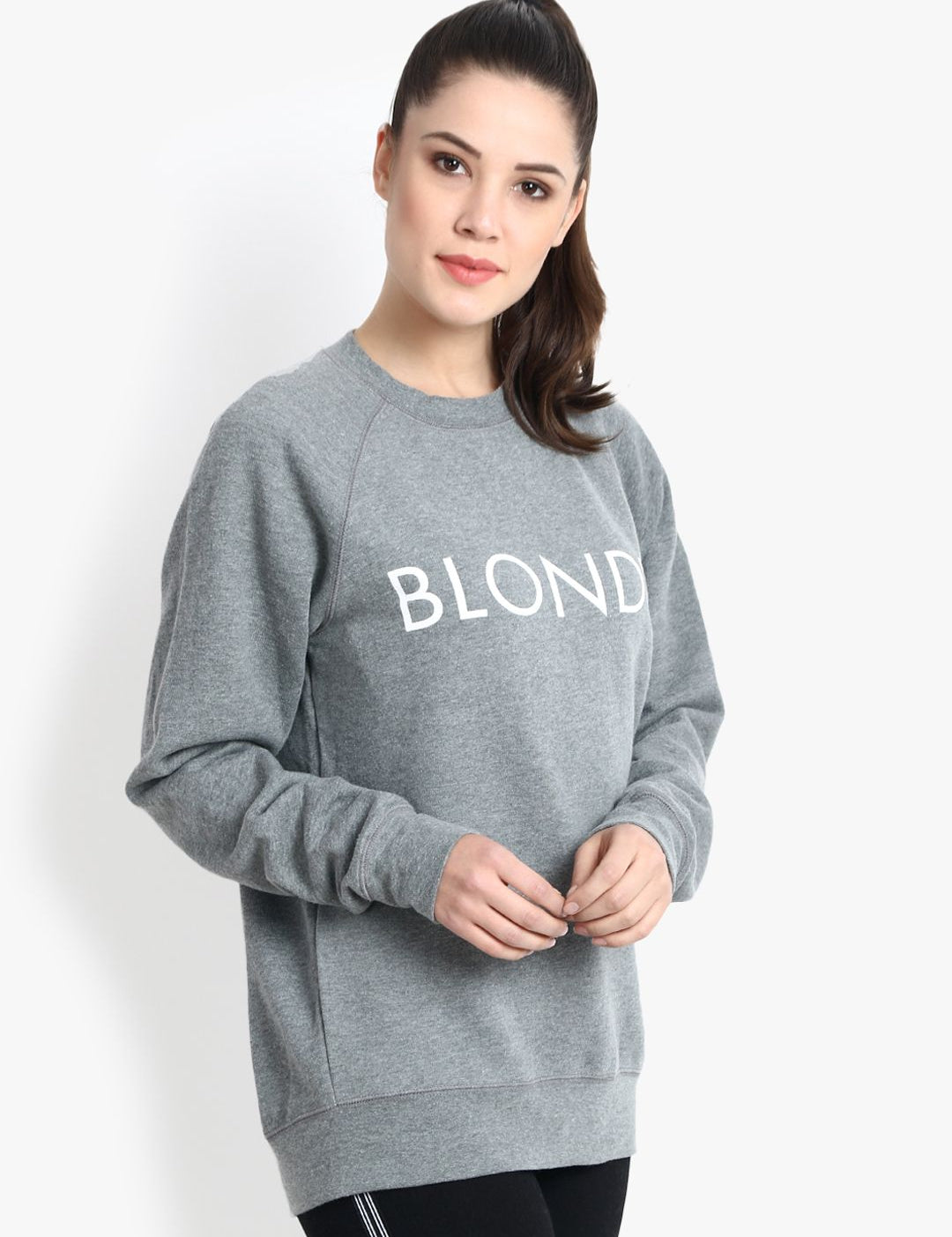 Kotty Women Grey Printed Sweatshirt