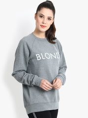 Kotty Women Grey Printed Sweatshirt