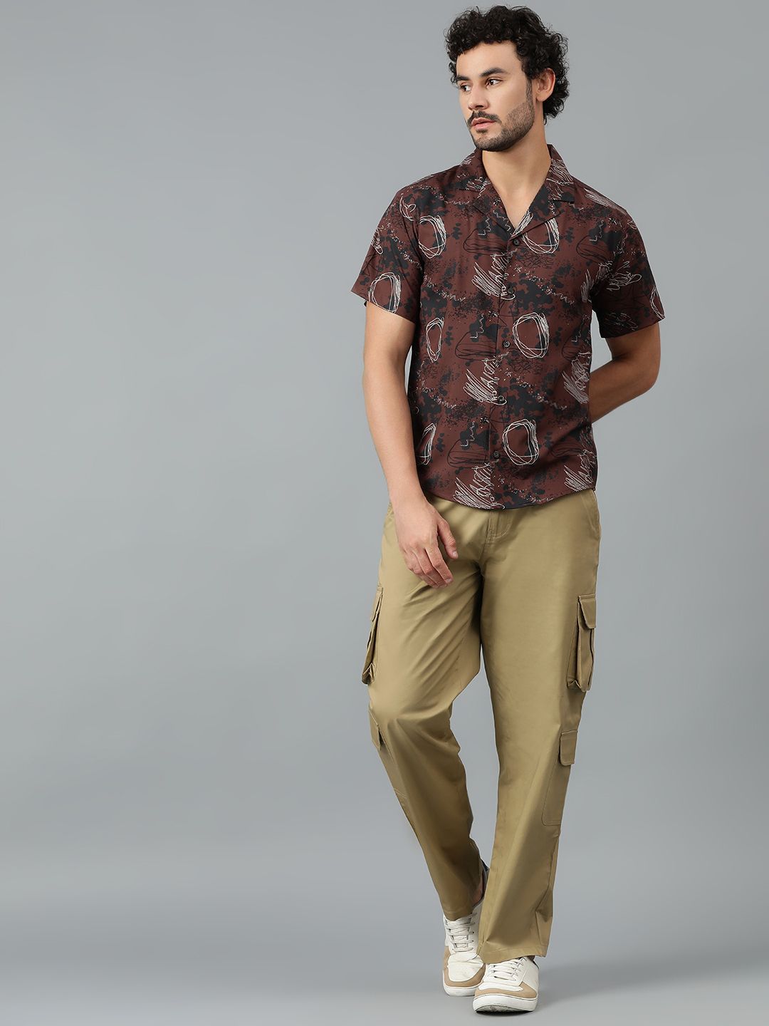 Kotty Men Abstract Printed Casual Shirt