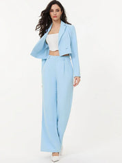 KOTTY BIZwear Notched Neck Long Sleeves Blazer & Trousers