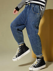 Kotty Boys Jean Regular Fit Mid-Rise Light Fade Stretchable Jeans