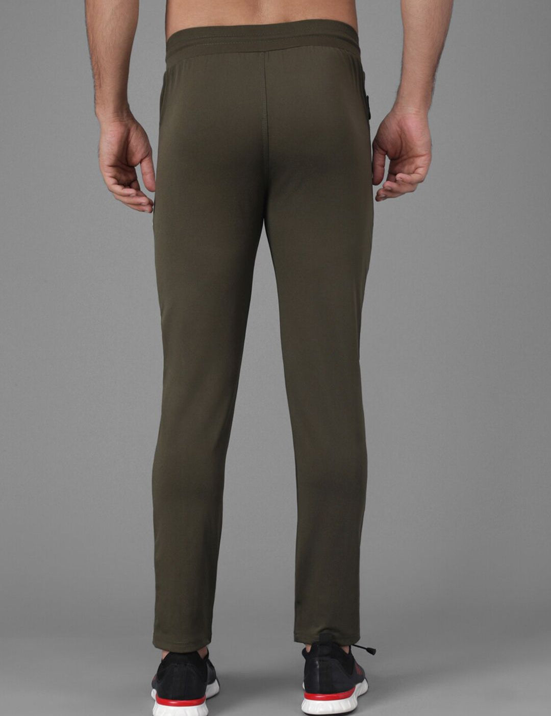 Kotty Men Olive Green Solid Track Pants