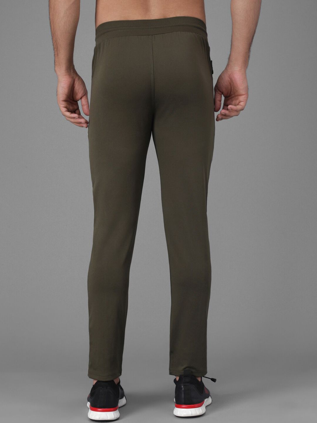 Kotty Men Olive Green Solid Track Pants