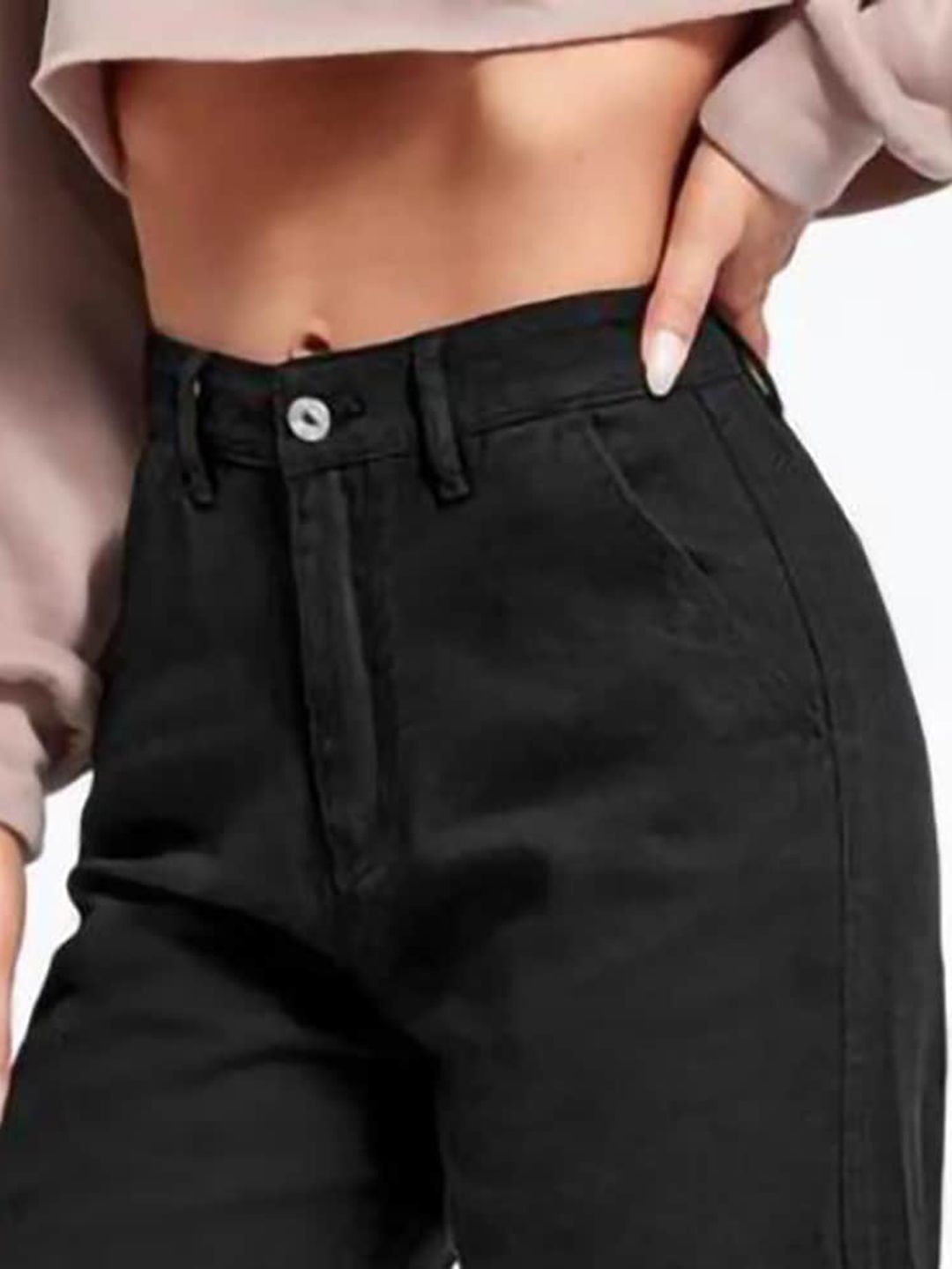 Kotty Women Jean Straight Fit High-Rise Clean Look Stretchable Jeans