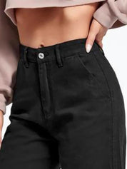 Kotty Women Jean Straight Fit High-Rise Clean Look Stretchable Jeans