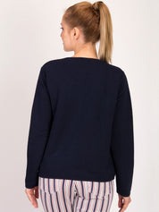 Kotty Women Blue Self Design Open Front Jacket