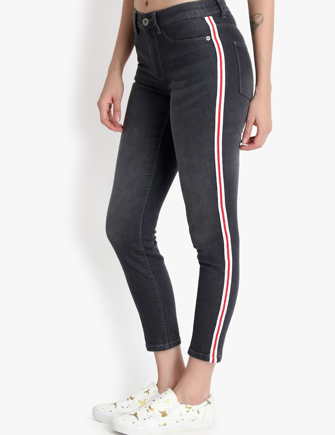 Kotty Women Black Skinny Fit High-Rise Clean Look Jeans