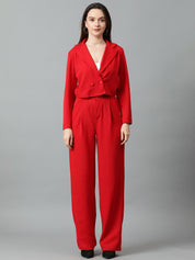 KOTTY BIZwear Basics Notched Lapel Collar Coat With Trousers