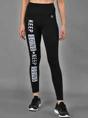 Kotty Women Black & White Printed Tights