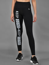 Kotty Women Black & White Printed Tights