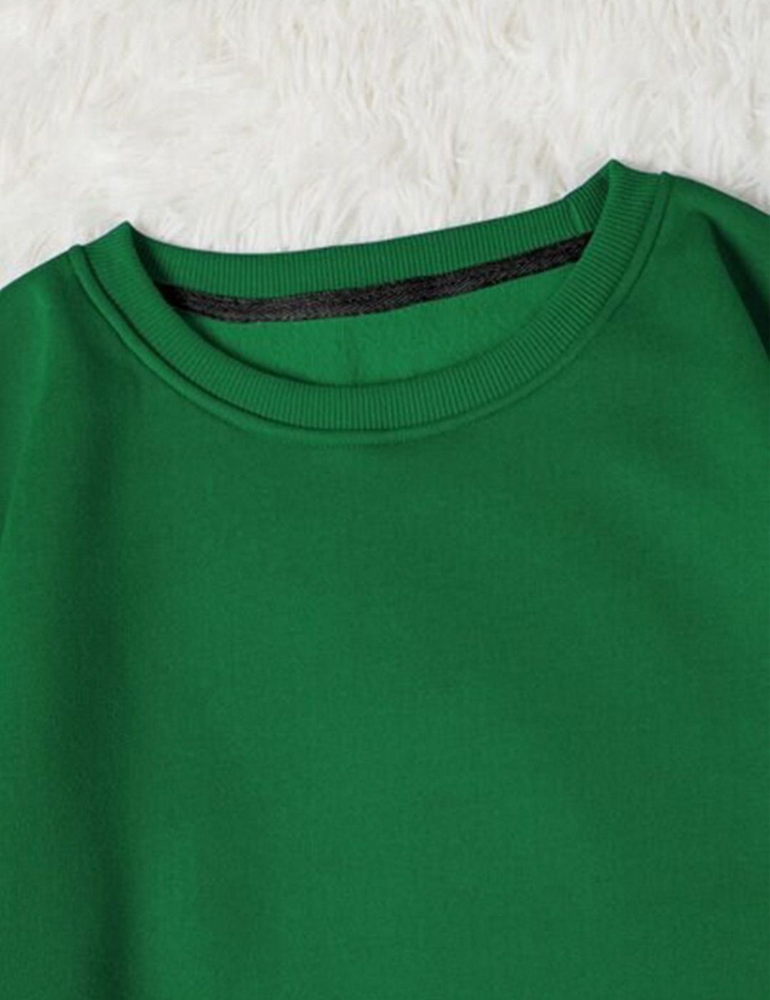 Kotty Round Neck Fleece Pullover Sweatshirt