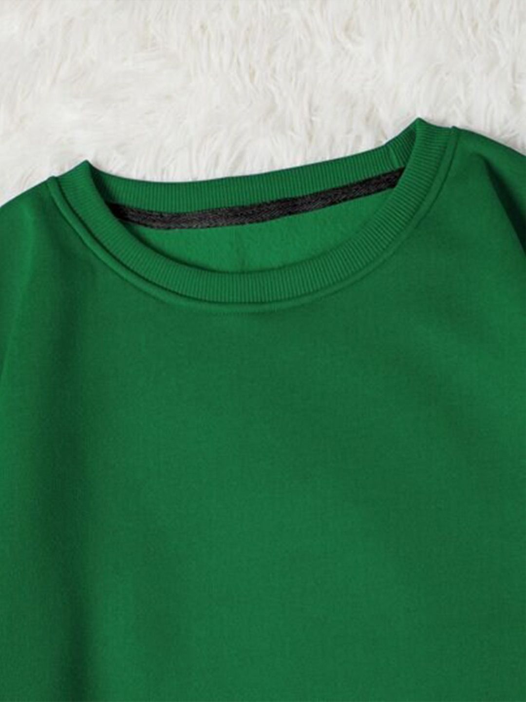 Kotty Round Neck Fleece Pullover Sweatshirt