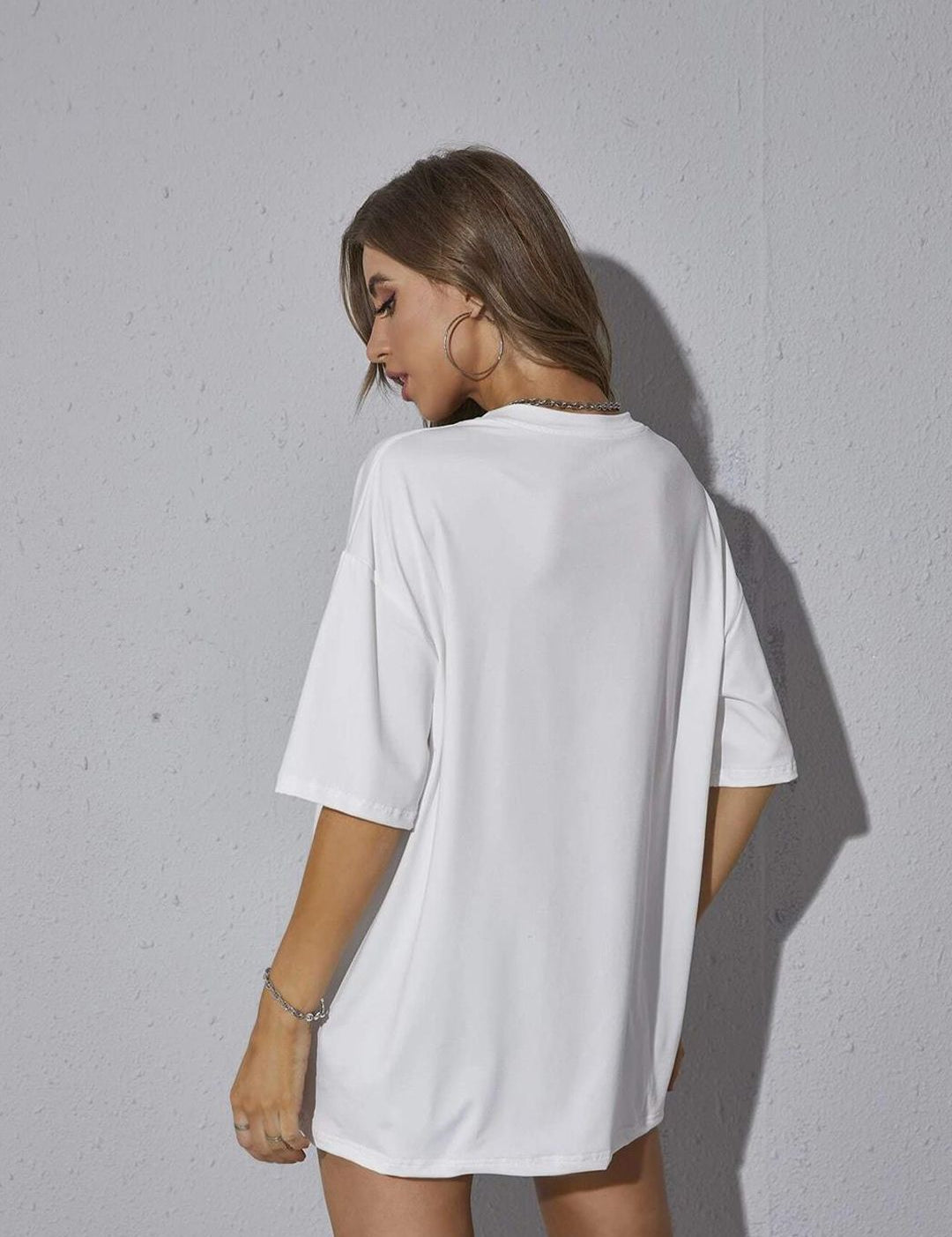 Kotty Drop Shoulder Sleeves Oversize Fit T-shirt