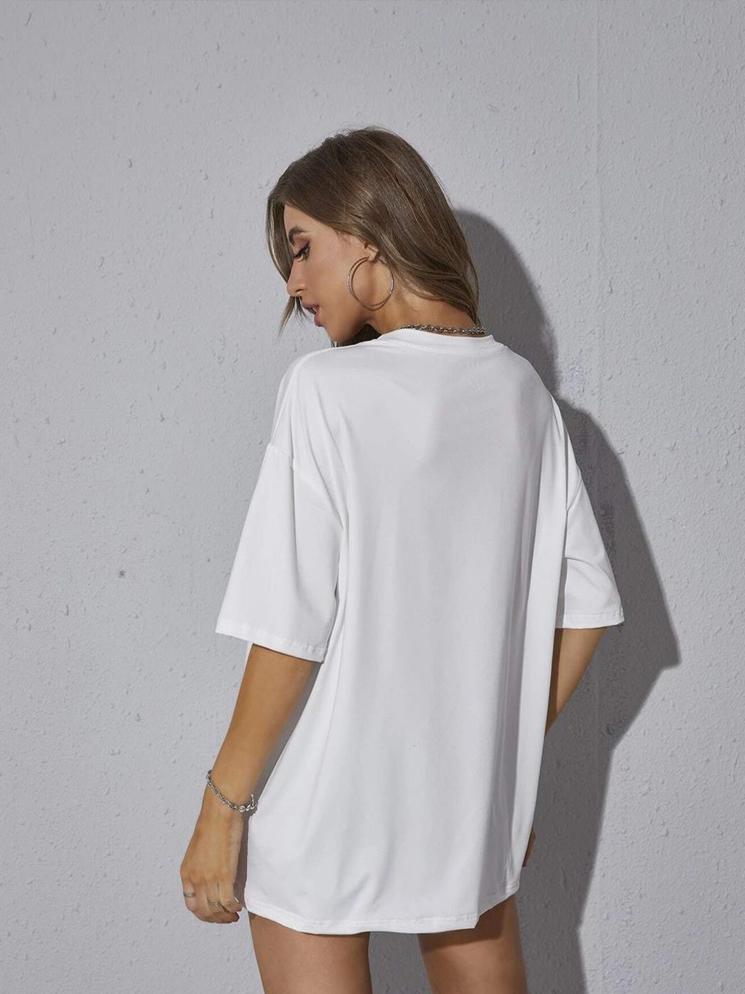 Kotty Drop Shoulder Sleeves Oversize Fit T-shirt