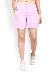 Kotty Women Pink Solid  Regular Shorts