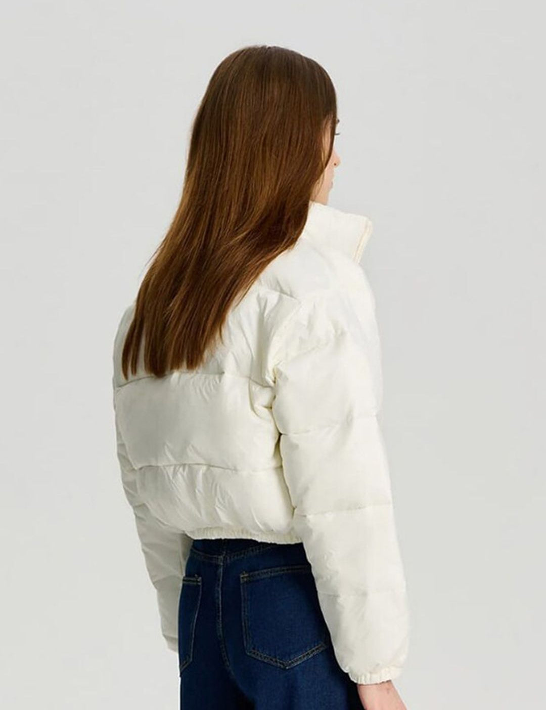 Kotty Stand Collar Crop Puffer Jacket