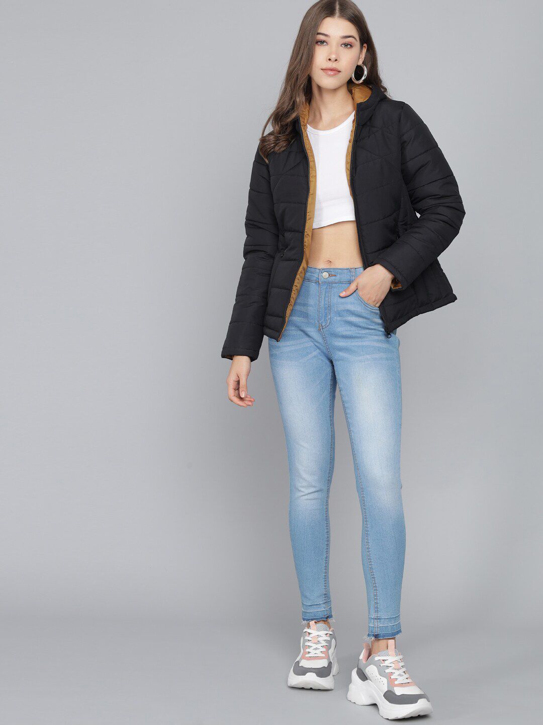 Kotty Women Black Lightweight Padded Jacket