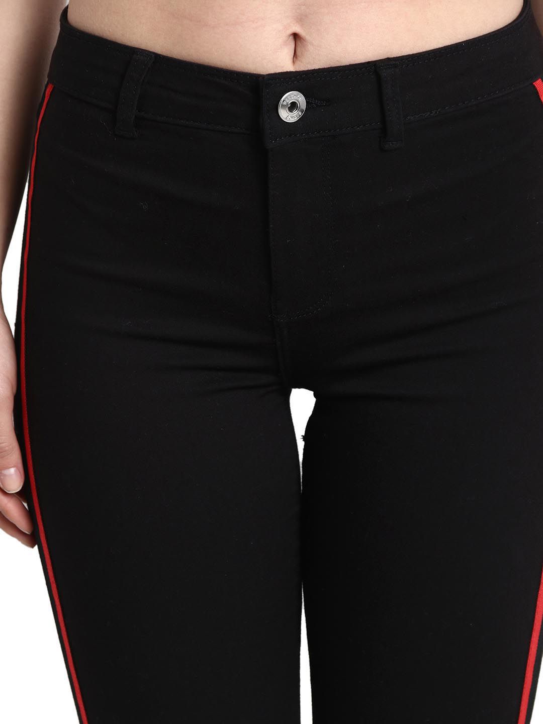 Kotty Women Black Skinny Fit High-Rise Clean Look Jeans