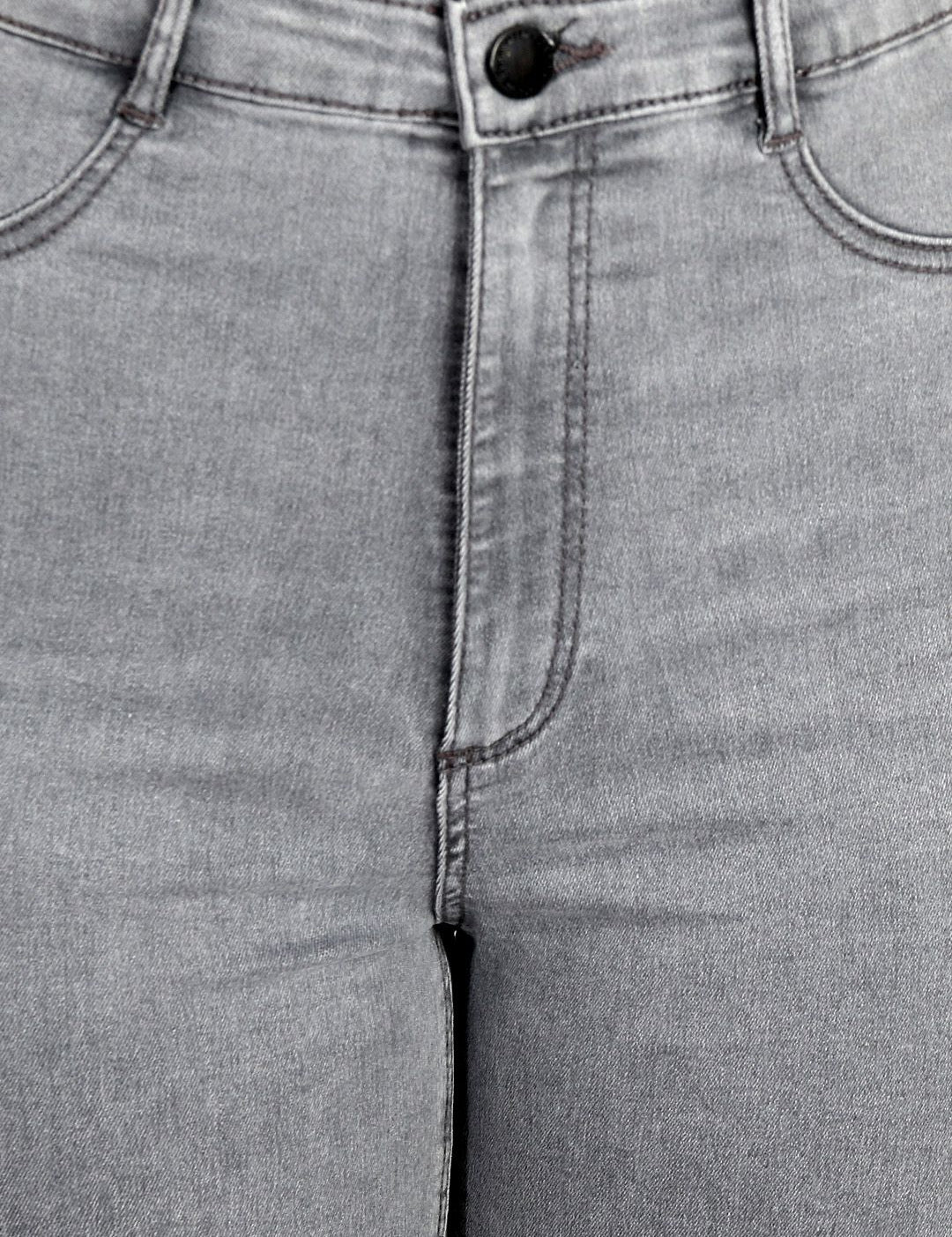 Kotty Women Grey Skinny Fit High-Rise Slash Knee Jeans