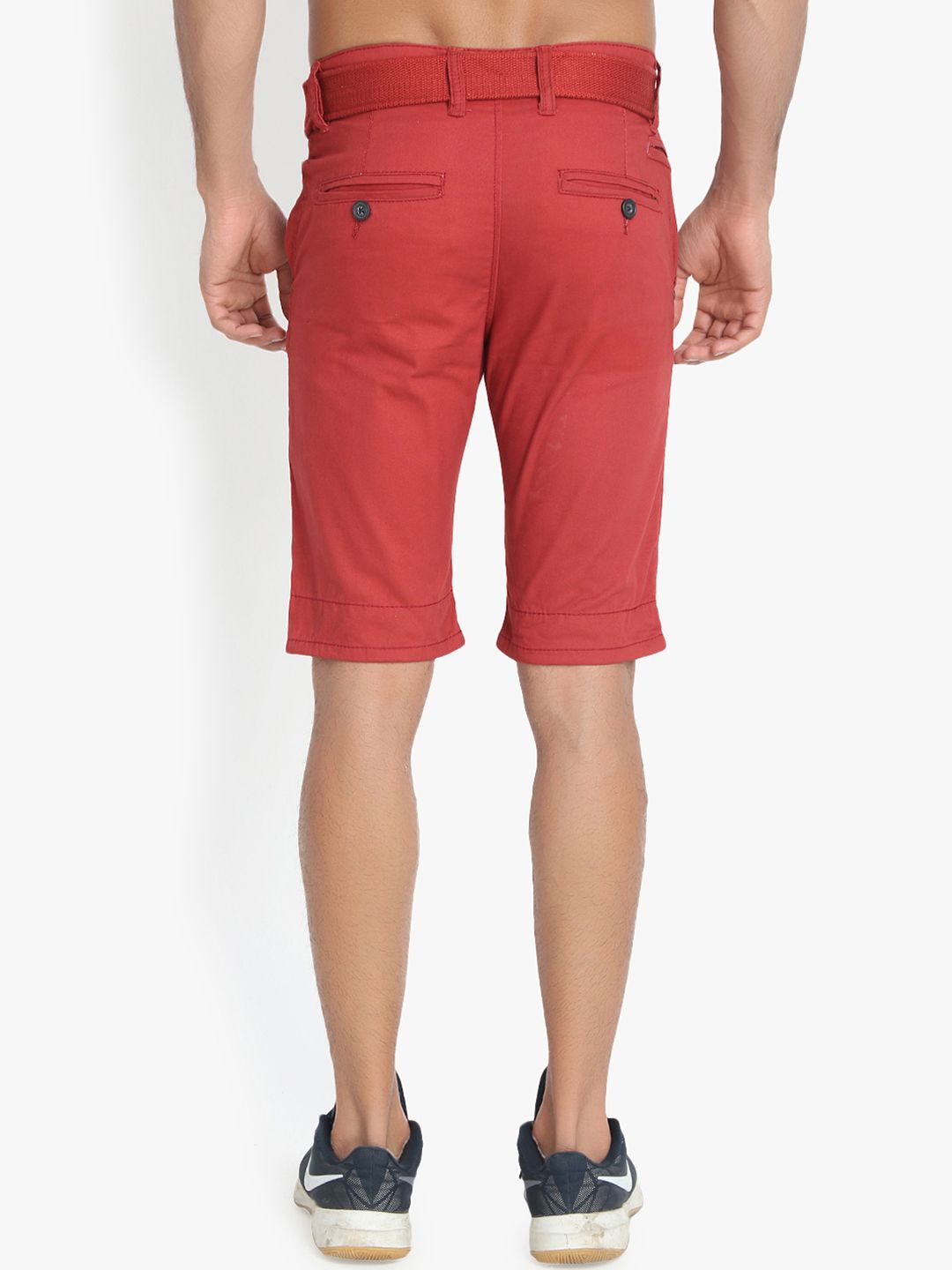 Kotty Men Maroon Solid Regular Fit Regular Shorts