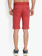 Kotty Men Maroon Solid Regular Fit Regular Shorts