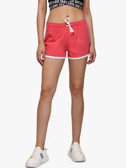 Kotty Women Red Solid Regular Fit Regular Shorts