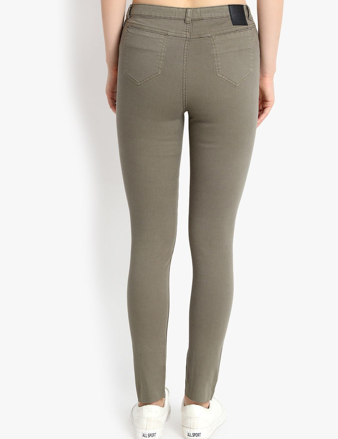 Kotty Women Taupe Skinny Fit High-Rise Clean Look Jeans