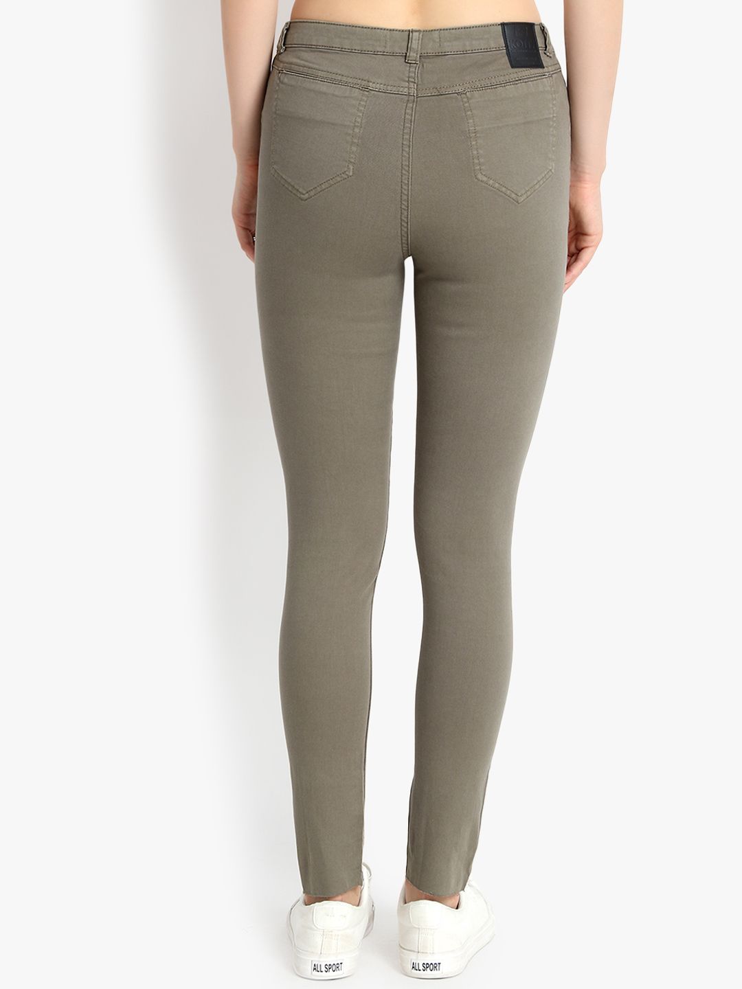 Kotty Women Taupe Skinny Fit High-Rise Clean Look Jeans