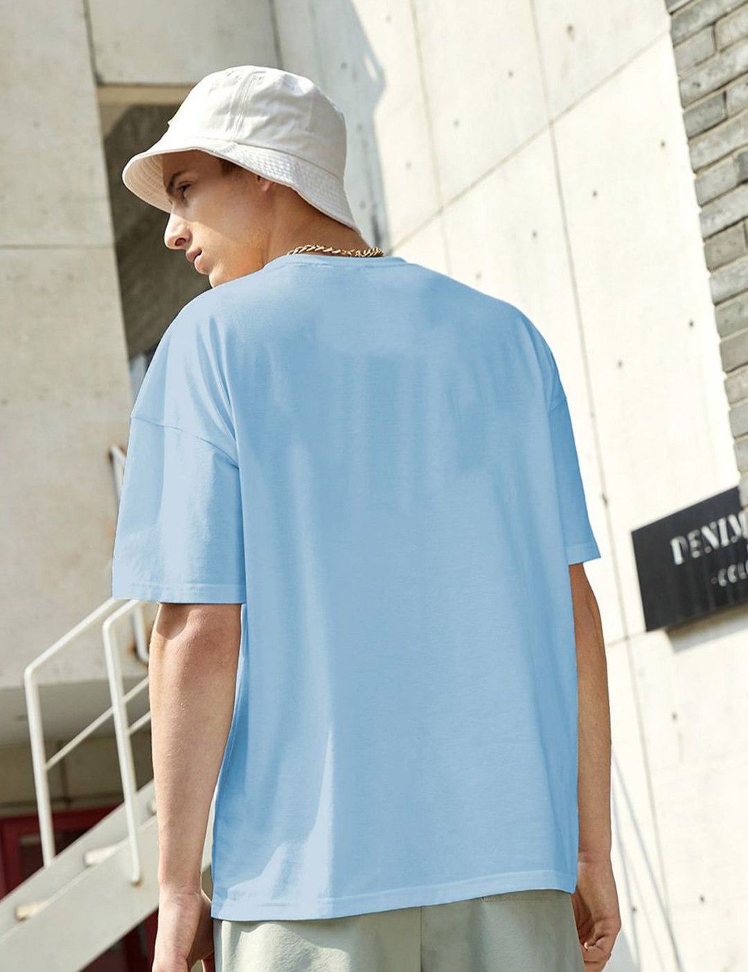 Kotty Drop-Shoulder Sleeves Oversized Cotton Casual T-Shirt