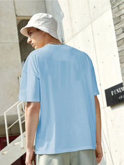 Kotty Drop-Shoulder Sleeves Oversized Cotton Casual T-Shirt