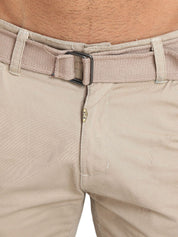 Kotty Men Beige Solid Regular Fit Shorts