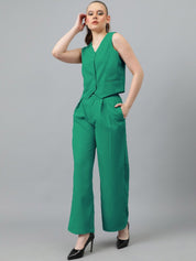 KOTTY BIZwear V-Neck Sleeves Blazer With Trouser