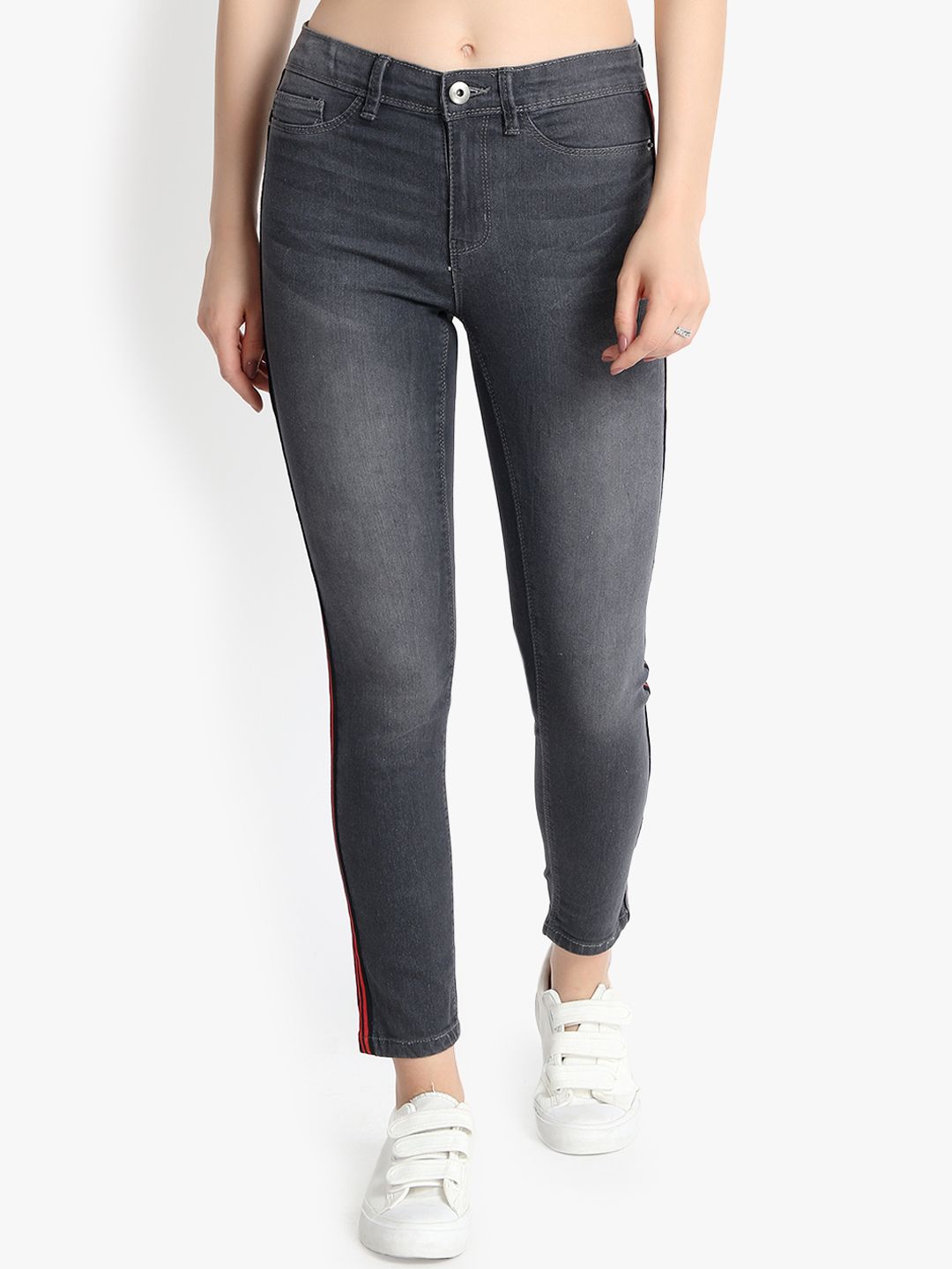 Kotty Women Black Skinny Fit High-Rise Clean Look Jeans