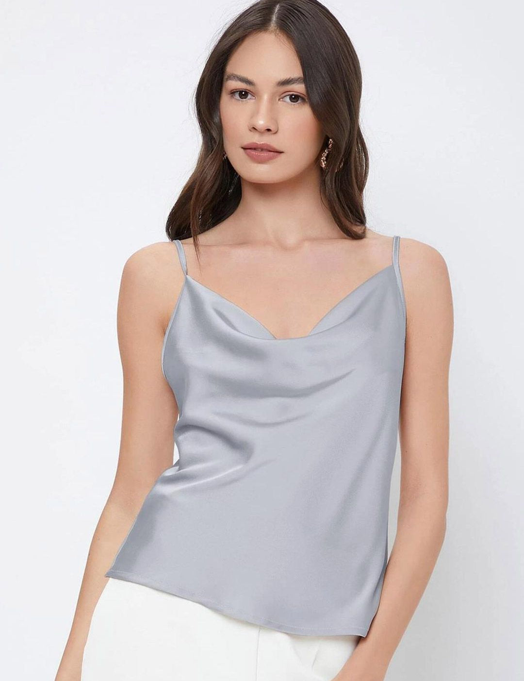 Kotty Cowl Neck Satin Top