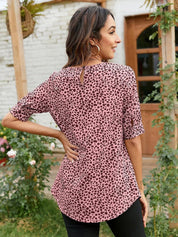 Kotty Women Purple & Brown Print Crepe Top