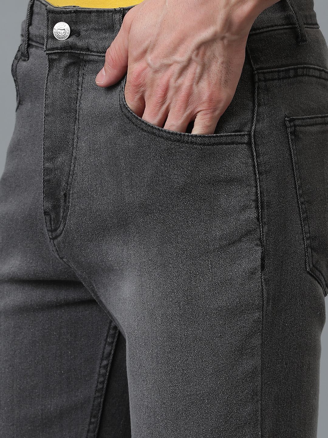 Kotty Men Jean Slim Fit Low-Rise Light Fade Stretchable Jeans