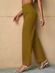 Kotty Women Relaxed Straight Fit High-Rise Easy Wash Trousers