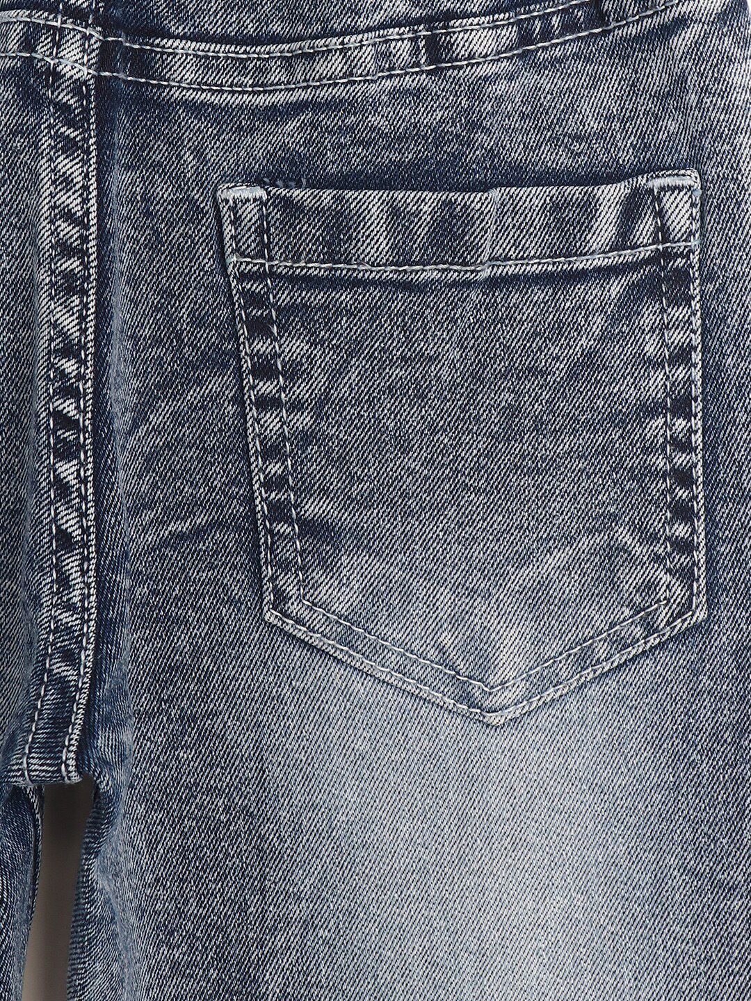 Kotty Girls Blue Jean Regular Fit Heavy Fade Cotton Jeans