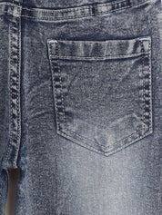 Kotty Girls Blue Jean Regular Fit Heavy Fade Cotton Jeans