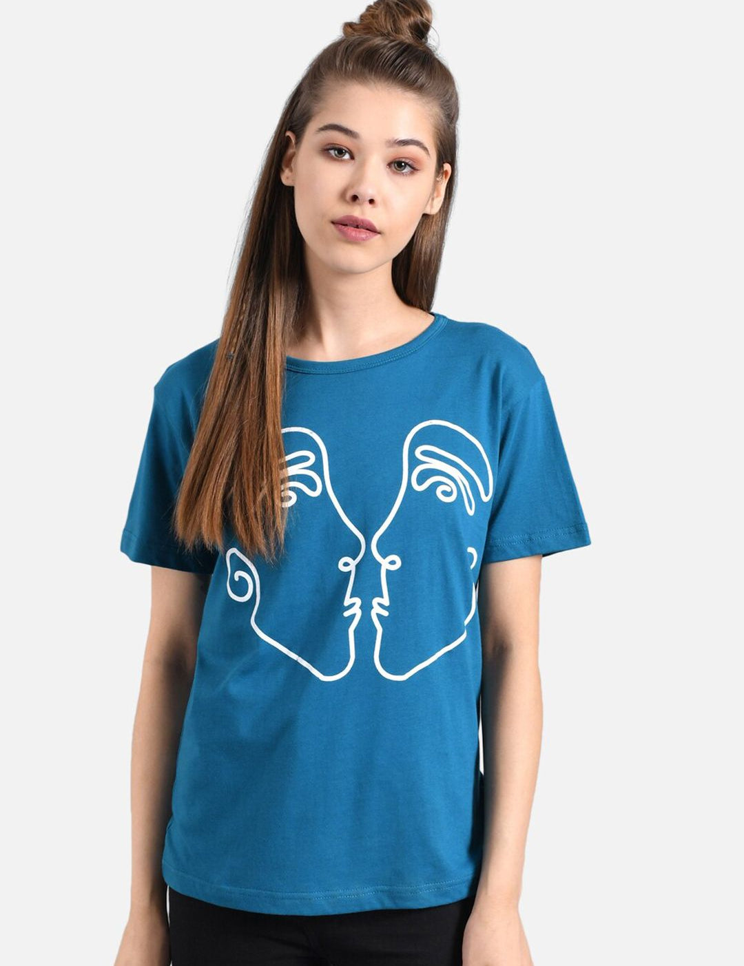 Kotty Women Pack Of 2 Printed Round Neck T-shirts