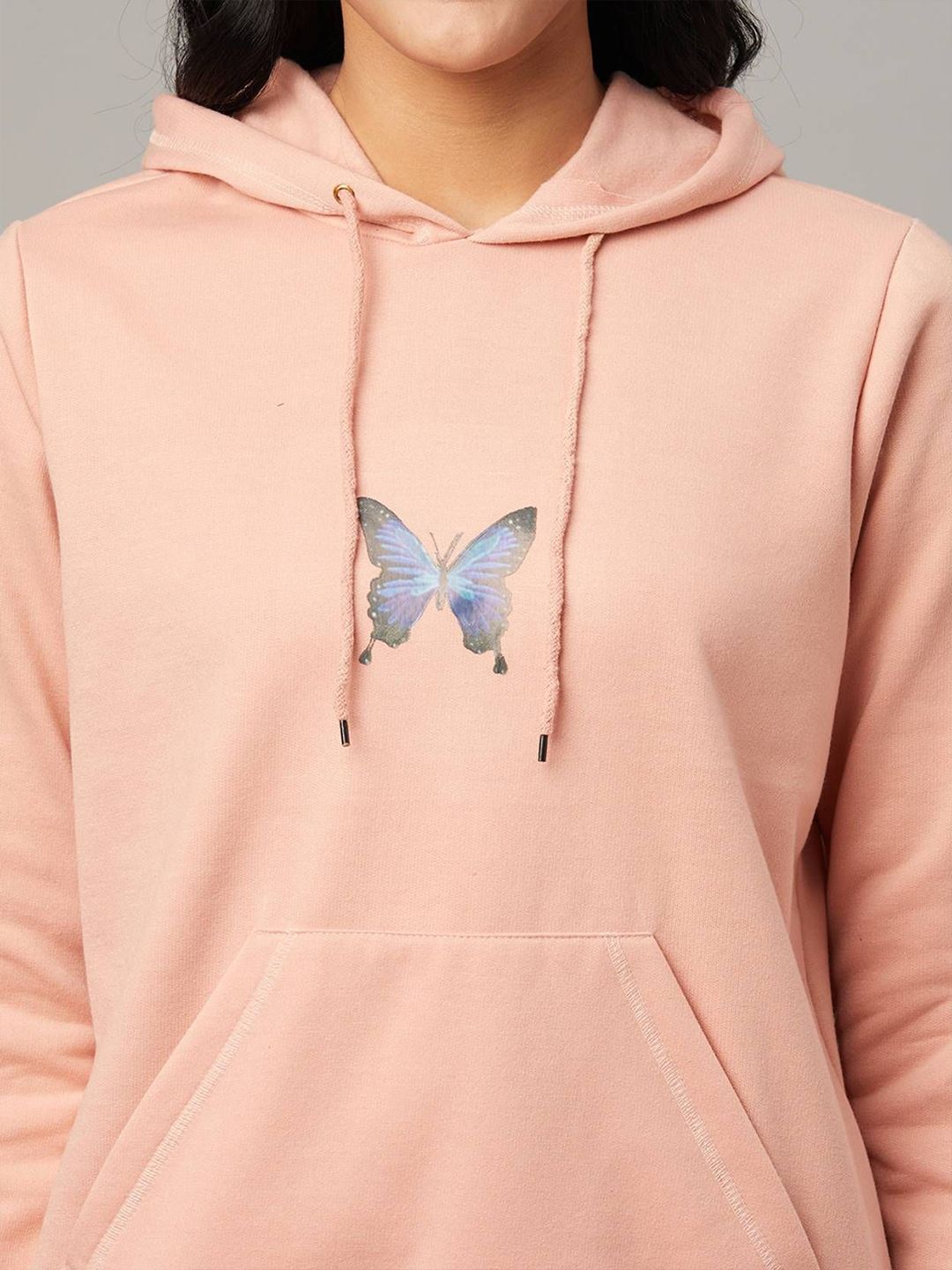 Kotty Women Graphic Printed Hooded Sweatshirt