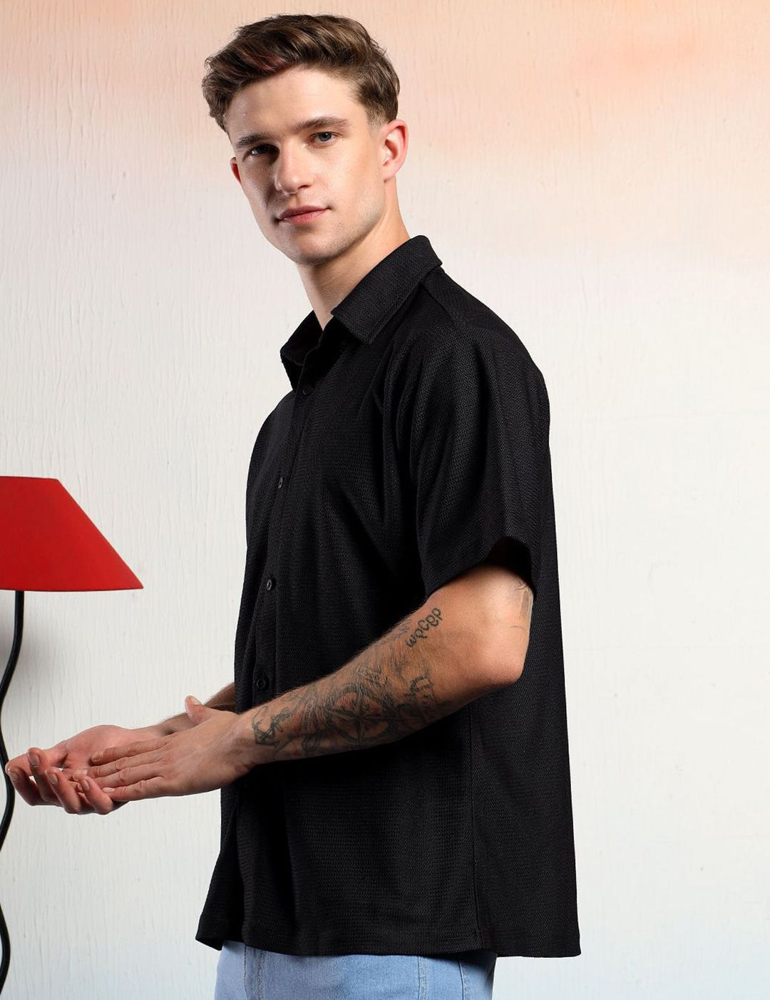 Kotty Men Sheer Casual Shirt