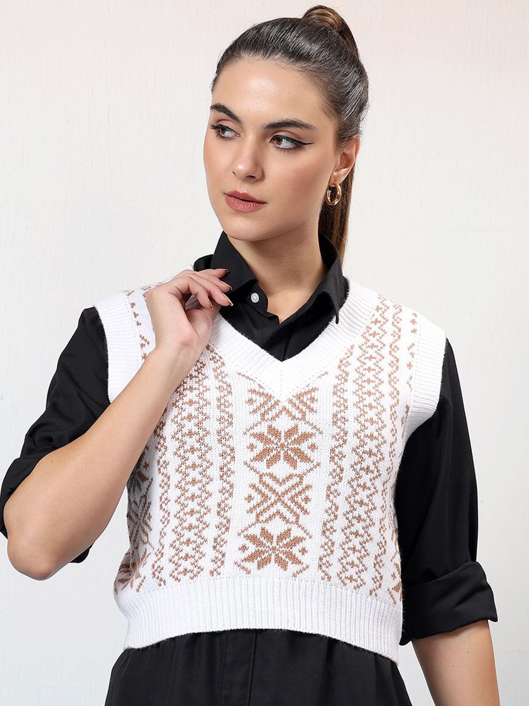 Kotty Women Crop Sweater Vest