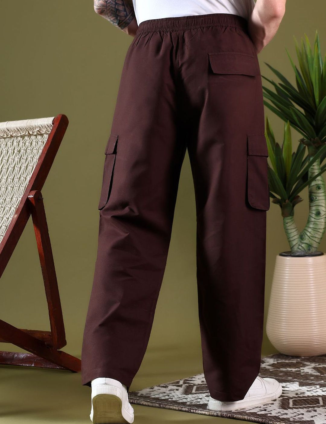 Kotty Men Relaxed Easy Wash Cargos Trousers