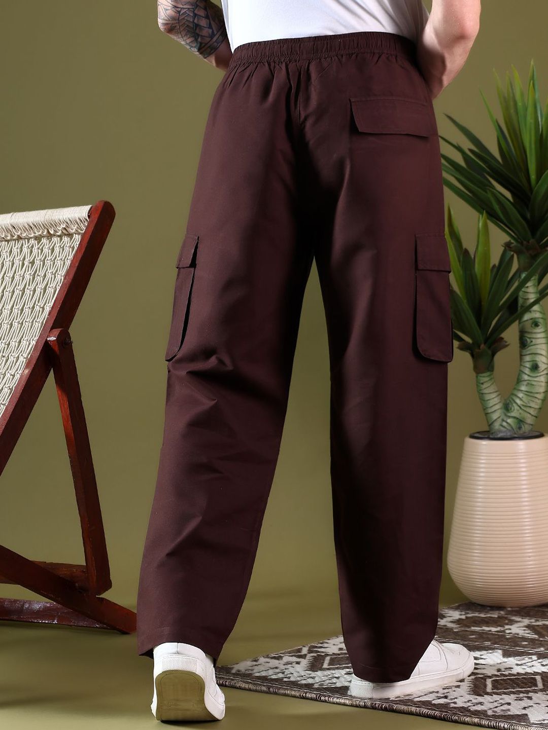 Kotty Men Relaxed Easy Wash Cargos Trousers