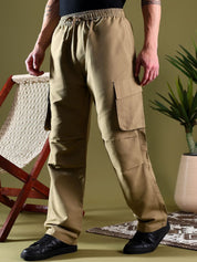 Kotty Men Relaxed Easy Wash Cargos Trousers