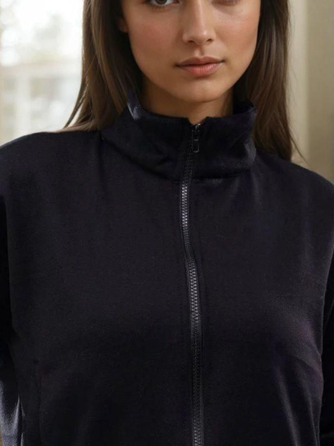 Kotty Women High Neck Long Sleeves Sweatshirt