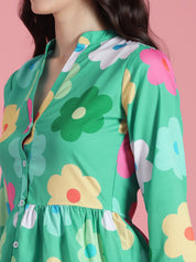 Kotty Women Floral Printed Fit & Flare Mini Dress